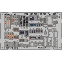 Eduard 73579 1/72 Fw 189A-1 Photo-Etched for Aircraft Photo etched set
