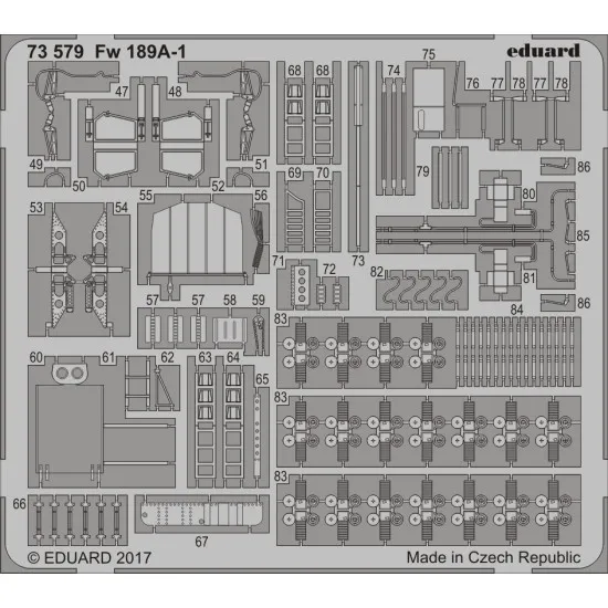Eduard 73579 1/72 Fw 189A-1 Photo-Etched for Aircraft Photo etched set