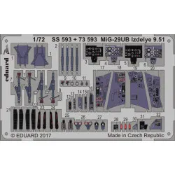 Eduard 73593 1/72 MiG-29UB Izdelye 9.51 Photo-Etched for Aircraft Photo etched set