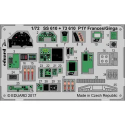 Eduard 73610 1/72 P1Y Frances/Ginga Photo-Etched for Aircraft Photo etched set