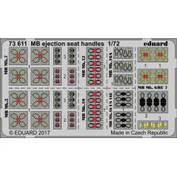 Eduard 73611 1/72 MB ejection seat handles Photo-Etched for Aircraft Photo etched set