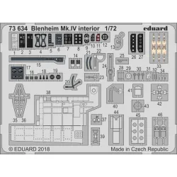 Eduard 73634 1/72 Blenheim Mk.IV interior Photo-Etched for Aircraft Photo etched set