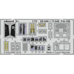 Eduard 73640 1/72 F/A-18E Photo-Etched for Aircraft Photo etched set