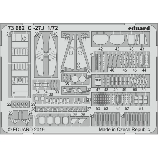 Eduard 73682 1/72 C-27J Photo-Etched for Aircraft Photo etched set