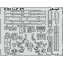 Eduard 73688 1/72 Su-57 Photo-Etched for Aircraft Photo etched set