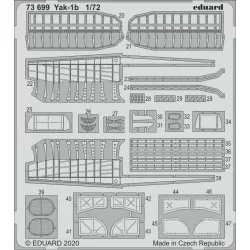 Eduard 73699 1/72 Yak-1b Photo-Etched for Aircraft Photo etched set