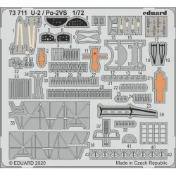Eduard 73711 1/72 U-2/Po-2VS Photo-Etched for Aircraft Photo etched set