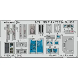 Eduard 73714 1/72 Su-35S Photo-Etched for Aircraft Photo etched set