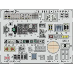 Eduard 73715 1/72 F-14A Photo-Etched for Aircraft Photo etched set