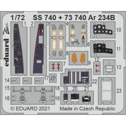 Eduard 73740 1/72 Ar 234B Photo-Etched for Aircraft Photo etched set