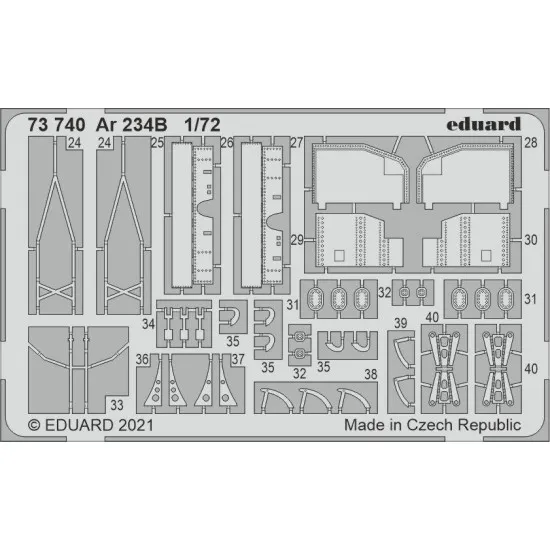 Eduard 73740 1/72 Ar 234B Photo-Etched for Aircraft Photo etched set
