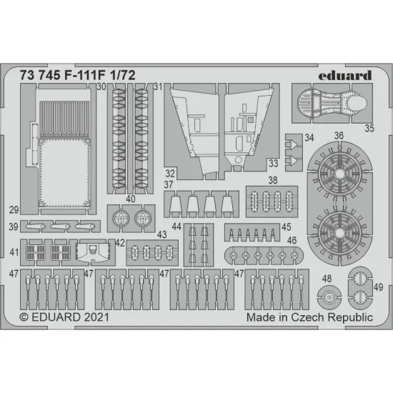 Eduard 73745 1/72 F-111F Photo-Etched for Aircraft Photo etched set