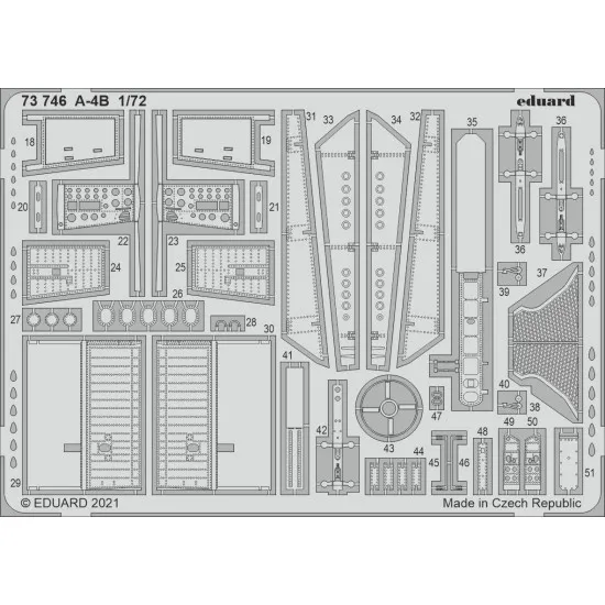 Eduard 73746 1/72 A-4B Photo-Etched for Aircraft Photo etched set