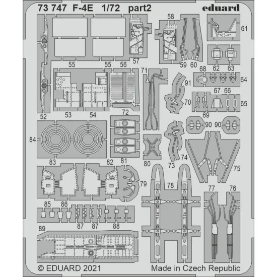 Eduard 73747 1/72 F-4E Photo-Etched for Aircraft Photo etched set