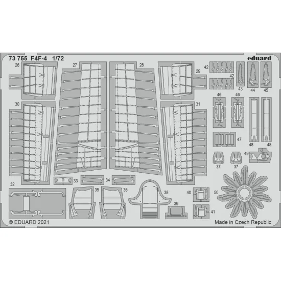 Eduard 73755 1/72 F4F-4 Photo-Etched for Aircraft Photo etched set