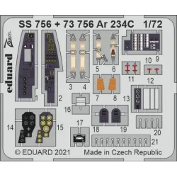 Eduard 73756 1/72 Ar 234C Photo-Etched for Aircraft Photo etched set