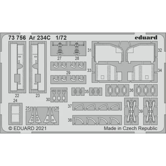 Eduard 73756 1/72 Ar 234C Photo-Etched for Aircraft Photo etched set