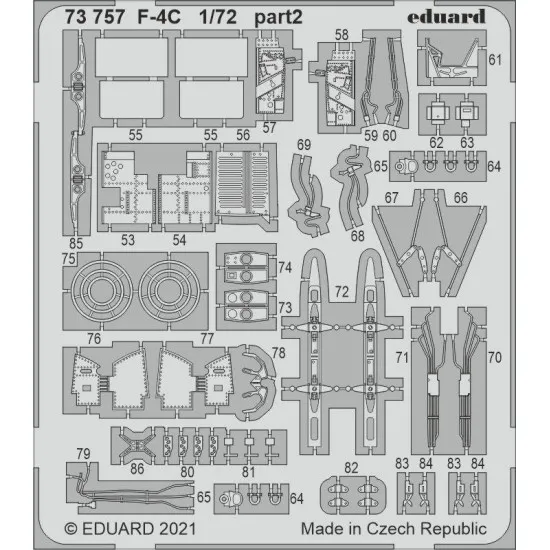 Eduard 73757 1/72 F-4C Photo-Etched for Aircraft Photo etched set