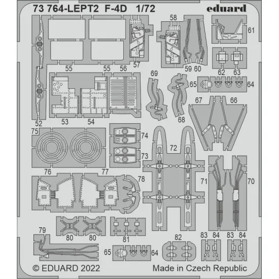Eduard 73764 1/72 F-4D Photo-Etched for Aircraft Photo etched set