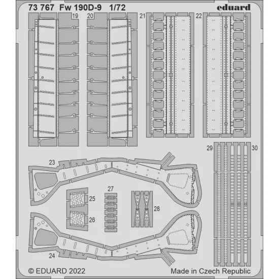 Eduard 73767 1/72 Fw 190D-9 Photo-Etched for Aircraft Photo etched set