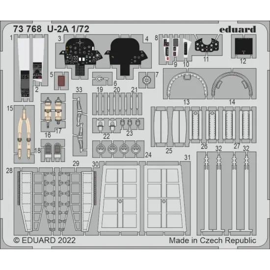 Eduard 73768 1/72 U-2A Photo-Etched for Aircraft Photo etched set