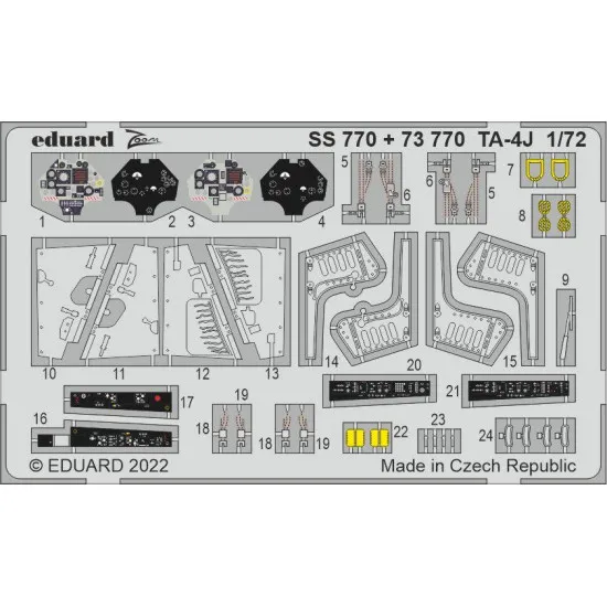 Eduard 73770 1/72 TA-4J Photo-Etched for Aircraft Photo etched set