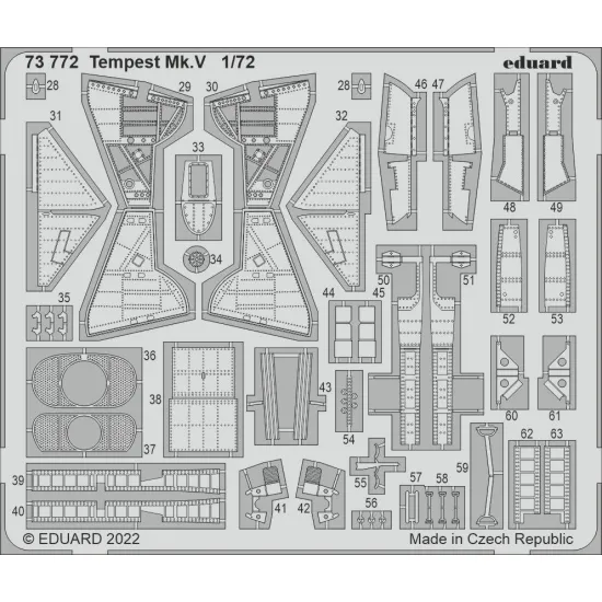 Eduard 73772 1/72 Tempest Mk.V Photo-Etched for Aircraft Photo etched set