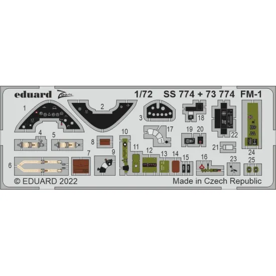 Eduard 73774 1/72 FM-1 Photo-Etched for Aircraft Photo etched set