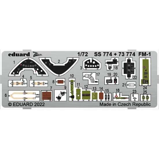 Eduard 73774 1/72 FM-1 Photo-Etched for Aircraft Photo etched set
