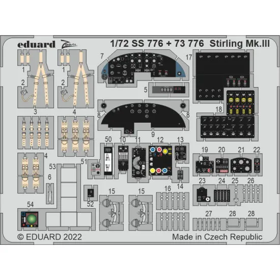 Eduard 73776 1/72 Stirling Mk.III Photo-Etched for Aircraft Photo etched set