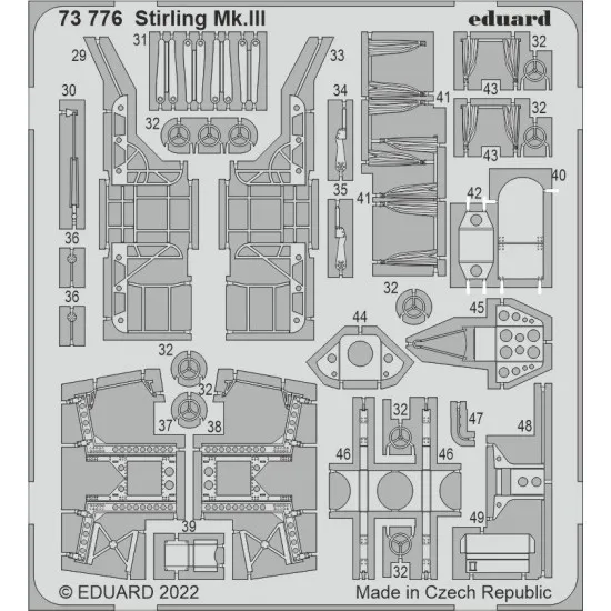 Eduard 73776 1/72 Stirling Mk.III Photo-Etched for Aircraft Photo etched set