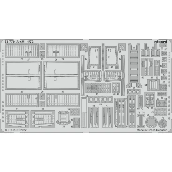 Eduard 73779 1/72 A-4M Photo-Etched for Aircraft Photo etched set