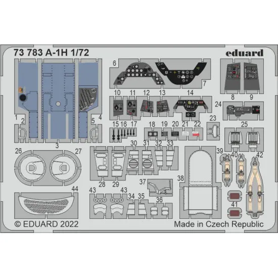 Eduard 73783 1/72 A-1H Photo-Etched for Aircraft Photo etched set