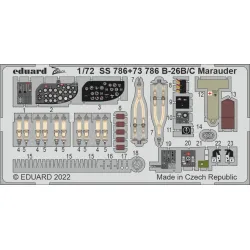 Eduard 73786 1/72 B-26B/C Marauder interior Photo-Etched for Aircraft Photo etched set