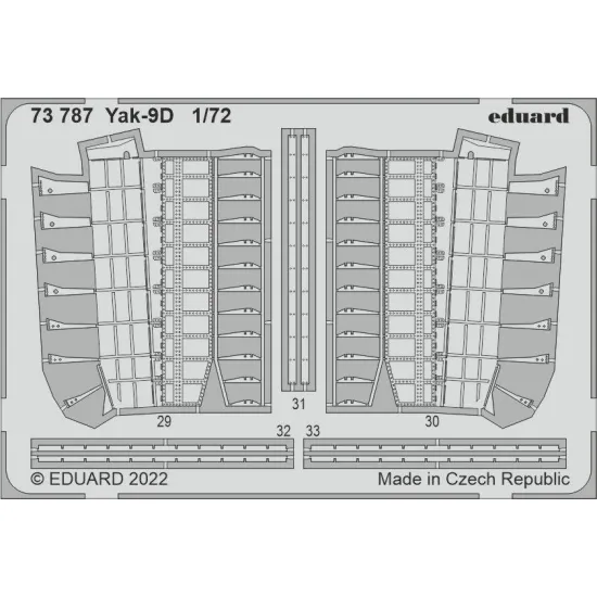 Eduard 73787 1/72 Yak-9D Photo-Etched for Aircraft Photo etched set