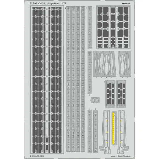 Eduard 73795 1/72 C-130J cargo floor Photo-Etched for Aircraft Photo etched set