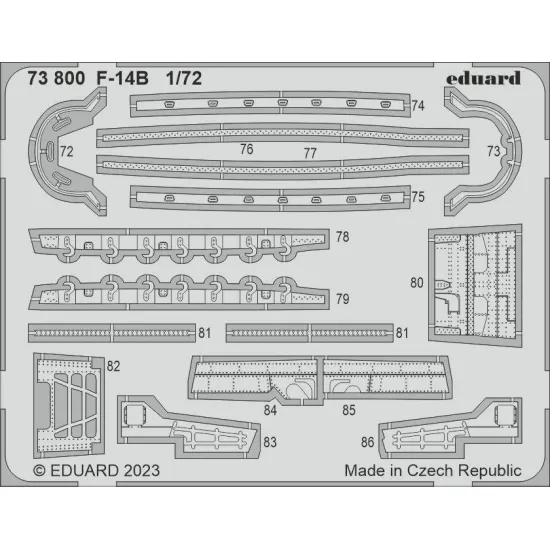 Eduard 73800 1/72 F-14B Photo-Etched for Aircraft Photo etched set