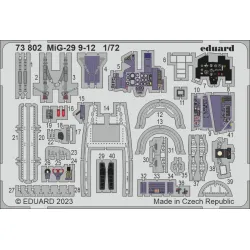 Eduard 73802 1/72 MiG-29 9-12 Photo-Etched for Aircraft Photo etched set
