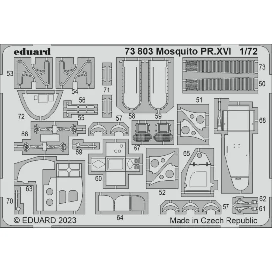 Eduard 73803 1/72 Mosquito PR.XVI Photo-Etched for Aircraft Photo etched set