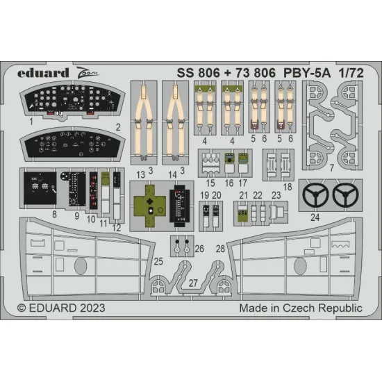 Eduard 73806 1/72 PBY-5A Photo-Etched for Aircraft Photo etched set