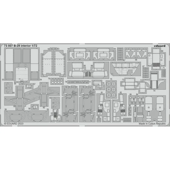 Eduard 73807 1/72 B-29 interior Photo-Etched for Aircraft Photo etched set