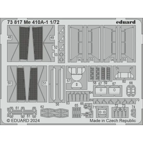 Eduard 73817 1/72 Me 410A-1 Photo-Etched for Aircraft Photo etched set