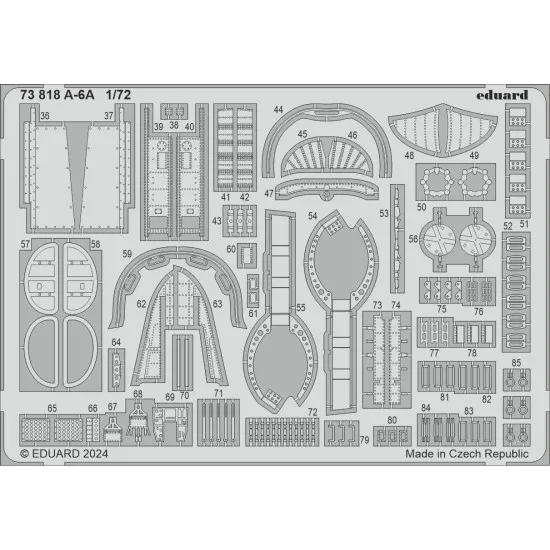 Eduard 73818 1/72 A-6A Photo-Etched for Aircraft Photo etched set