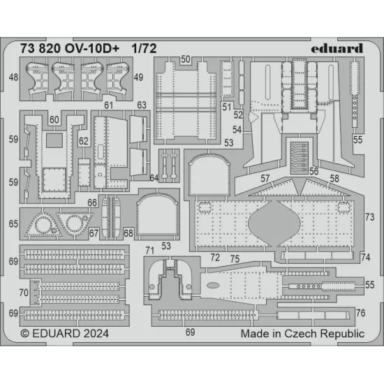 Eduard 73820 1/72 OV-10D+ Photo-Etched for Aircraft Photo etched set