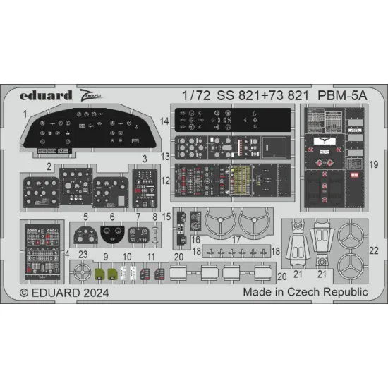Eduard 73821 1/72 PBM-5A interior Photo-Etched for Aircraft Photo etched set