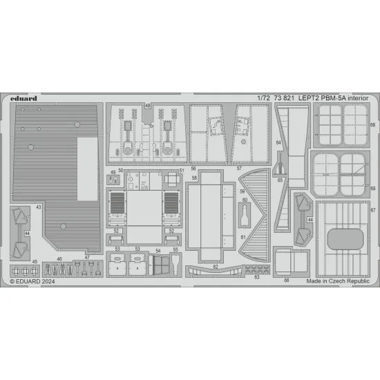 Eduard 73821 1/72 PBM-5A interior Photo-Etched for Aircraft Photo etched set