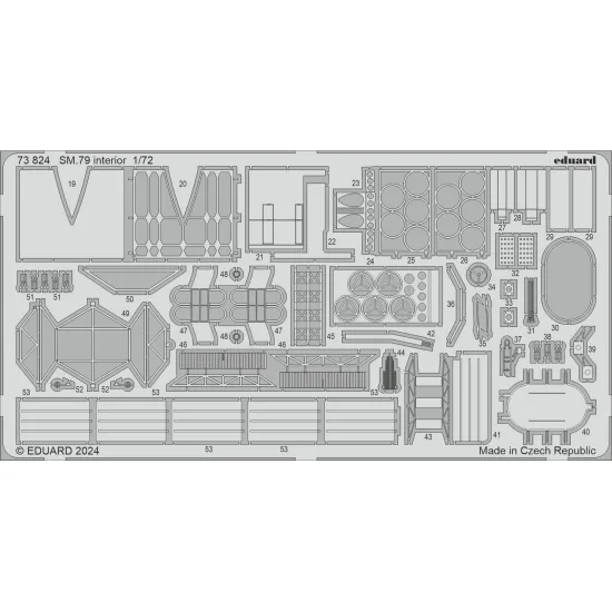 Eduard 73824 1/72 SM.79 interior Photo-Etched for Aircraft Photo etched set