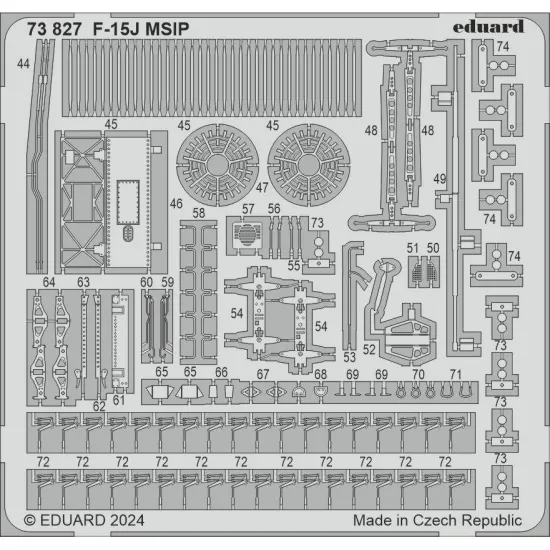 Eduard 73827 1/72 F-15J MSIP Photo-Etched for Aircraft Photo etched set