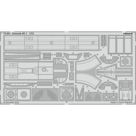 Eduard 73831 1/72 Chinook HC.1 Photo-Etched for Aircraft Photo etched set