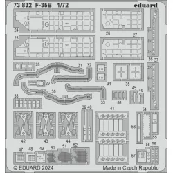 Eduard 73832 1/72 F-35B Photo-Etched for Aircraft Photo etched set